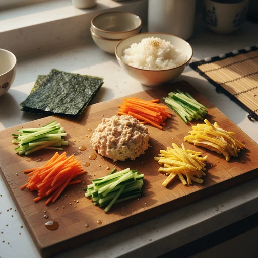 재료 준비와 밥 양념