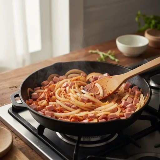 재료 볶기: 김치 맛을 끌어올리는 핵심 단계