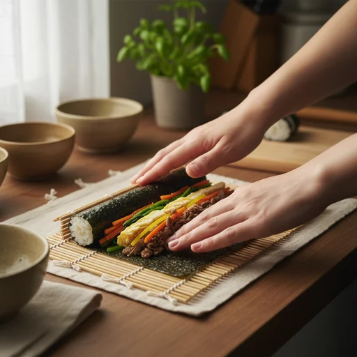 김밥 야무지게 말기