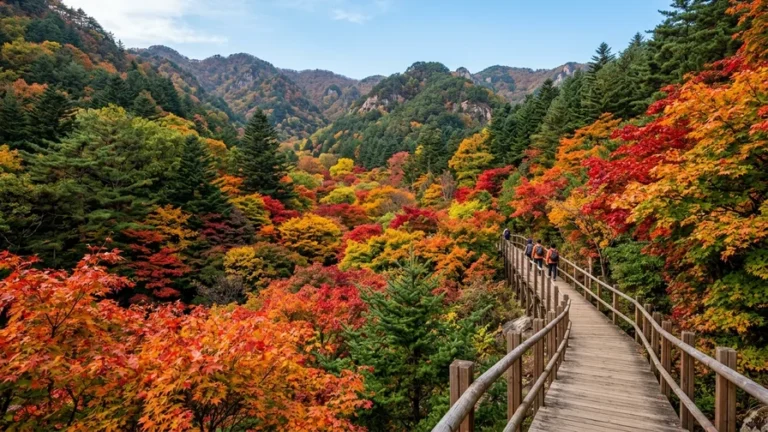 Hwadamsup Autumn Foliage Walk Near Seoul, No Car Needed